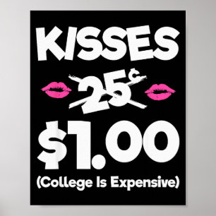 Poster Baisers 25 Cents Filles Garçons Drôle Enfants Sain