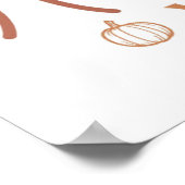 Poster Baisers citrouilles et souhaits de récolte (Coin)