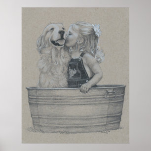 Poster Baisers dans un bain à remous