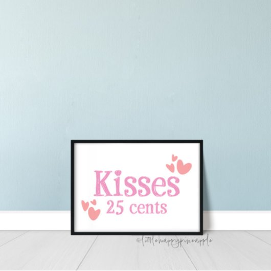 Poster Baisers de 25 cents Saint-Valentin