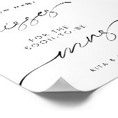 Poster Baisers minimaux modernes pour Mme Fête des mariée (Coin)