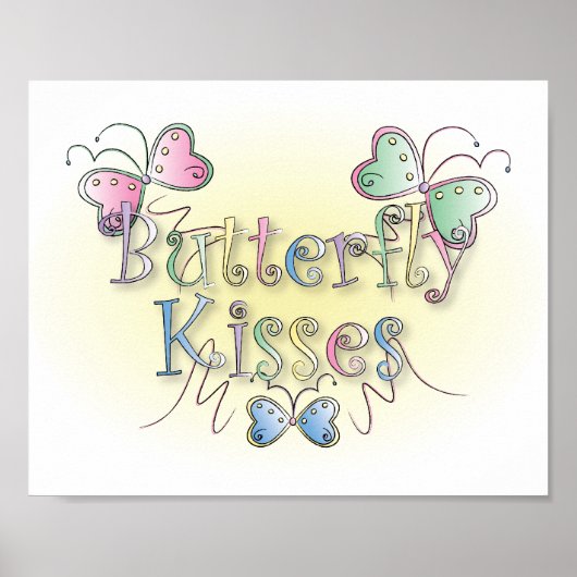 Poster Baisers papillon Art mur (Devant)