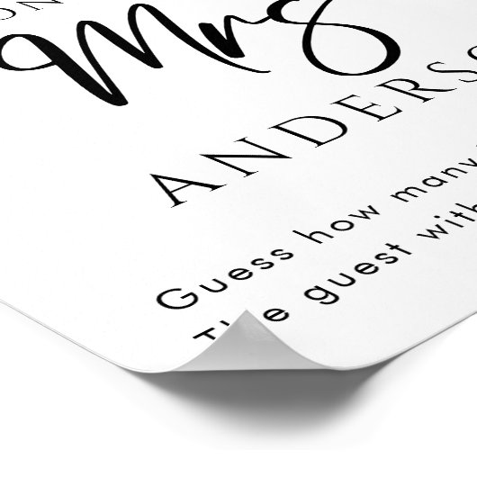 Poster Baisers personnalisés pour le jeu Mme Fête des mar (Coin)