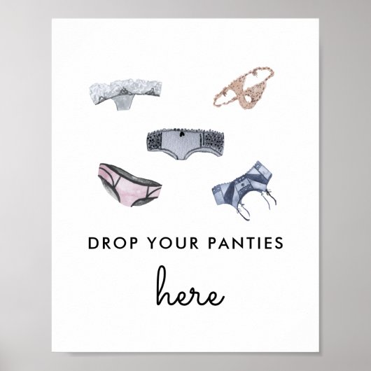 Poster Baisse ton slip | Jeu de culotte de douche de ling (Devant)