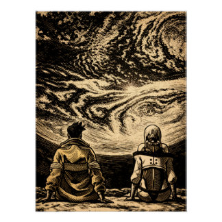 Poster "Bajo el mismo cielo" - Estilo Grabado