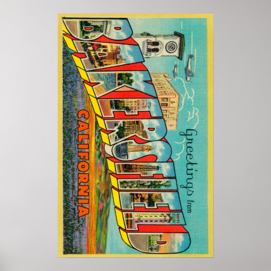 Poster Bakersfield, Californie - Scènes de grandes lettre (Devant)