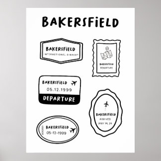 Poster Bakersfield - Collection de timbres de voyage | Mi