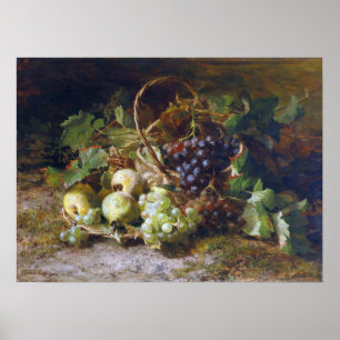 Poster Bakhuyzen - Nature morte aux fruits avec raisins e