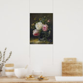 Poster Bakhuyzen - Vie Et Fleurs Mortes Dans Un Vase De C (Cuisine)