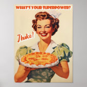 Poster Baking Art Print Cake Art Print Retro Kitchen Wall (Devant)