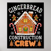 Poster Baking Gingerbread House Construction Crew Christm (Devant)