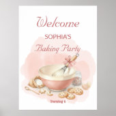 Poster Baking Party Birthday Girls | Soft Pastel Welcome (Devant)