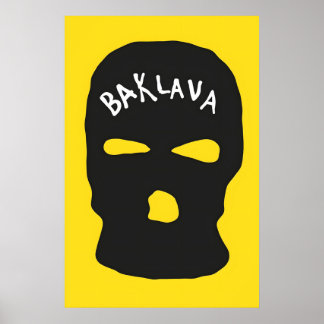 Poster Baklava japonais abstrait Bauhaus formule moderne
