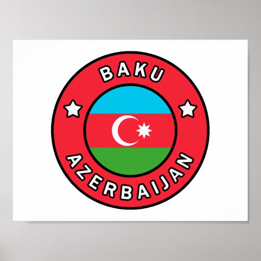 Poster Bakou Azerbaïdjan (Devant)