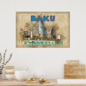 Poster Bakou, visite Azerbaïdjan (Cuisine)