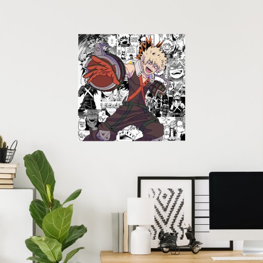 Poster Bakugou Collage (Bureau à domicile)