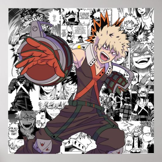 Poster Bakugou Collage (Devant)