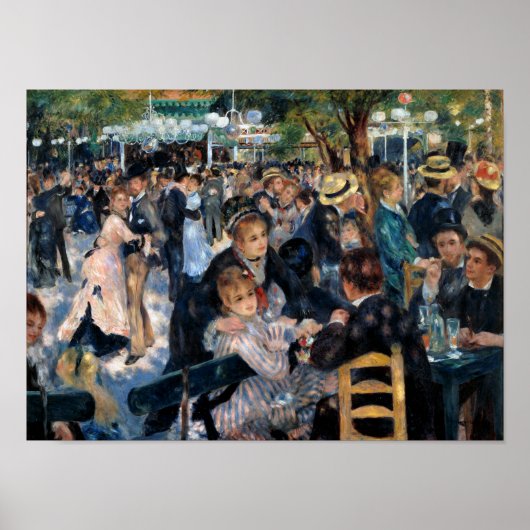 Poster Bal au Moulin de la Galette, Auguste Renoir (Devant)