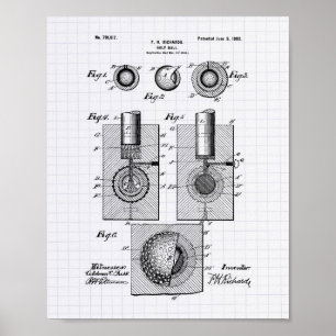 Poster Bal de golf 1902 Brevet - Poivre Lined