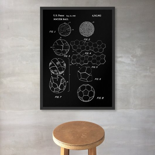 Poster Bal de soccer Art brevet