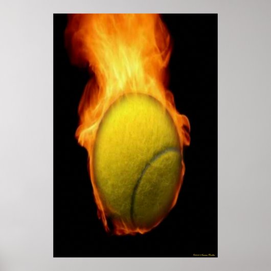 Poster Bal De Tennis En Feu (Devant)