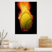 Poster Bal De Tennis En Feu (Cuisine)