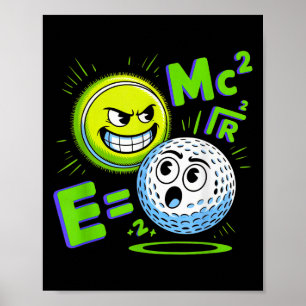 Poster Bal De Tennis Et Bal De Golf Duo Math