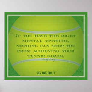 Poster Bal de tennis et citation 003