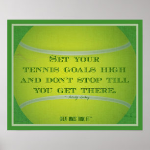 Poster Bal de tennis et citation 004