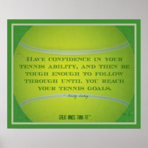 Poster Bal de tennis et citation 017