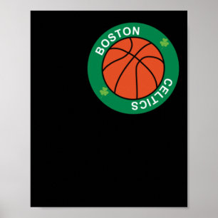 Poster Bal Dédié Au Basket-Ball Des Celtics De Boston Te