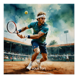Poster Bal du joueur de tennis de Imaginaire mignon
