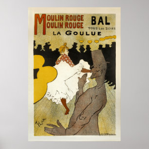 Poster Bal La Goulue Publicité française Vintage