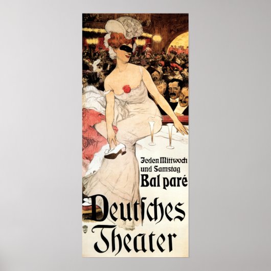 Poster BAL PARE Deutsches Theatre Restaurant Adolf Munzer (Devant)