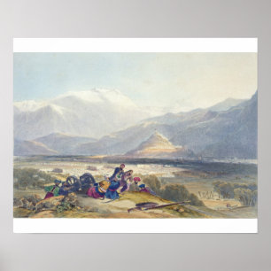 Poster Bala Hissar et ville de Kaboul avec les Anglais