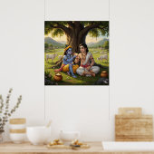 Poster Bala Krishna joyeux avec Balarama (Cuisine)