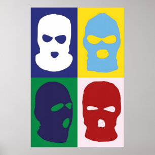 Poster Balaclava Japonais Abstrait Bauhaus Formule Modern