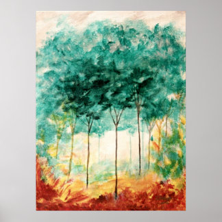 Poster Balade Dans Le Parc Grande Peinture D'Art