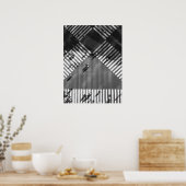 Poster Balade piétonne avec gens et ombres (Cuisine)