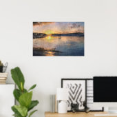 Poster Balade romantique au coucher du soleil (Bureau à domicile)