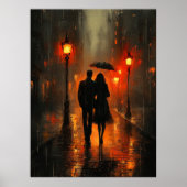 Poster Balade romantique dans les tons charbon (Devant)