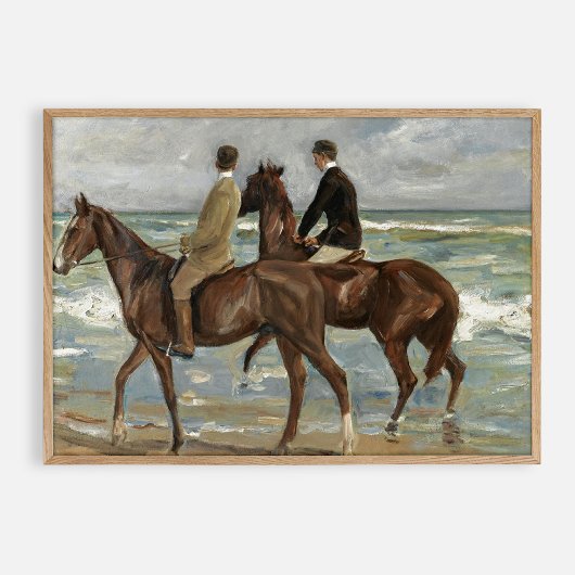 Poster Balade sur la plage, huile vintage