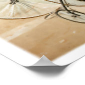 Poster Balade vintage à vélo dans le pays (Coin)