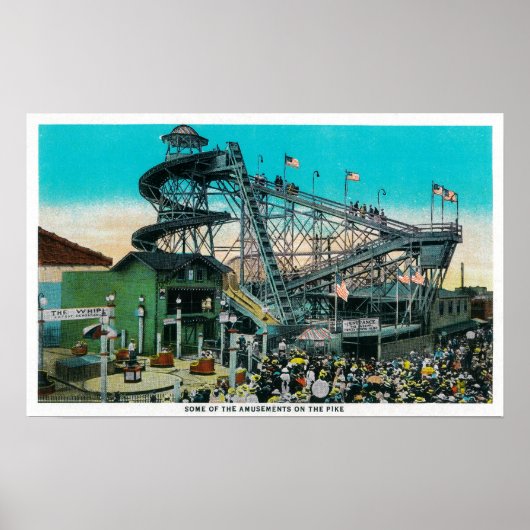 Poster Balades d'attractions au Pike, Long Beach (Devant)