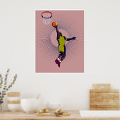Poster baladeur de basket-ball (Cuisine)