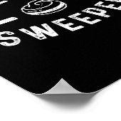 Poster Balai Professionnel Curling Drôle (Coin)