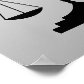 Poster Balance de la justice sur un dégradé (Coin)
