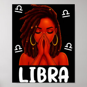 Poster Balance Locd Femme Noire Prie Zodiaque Naissance C