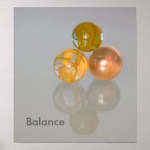 Poster - Balance - Marbres orange