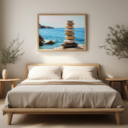 Poster Balance Stones Zen Minimalist Wall Art